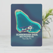 Scarborough Shoal West Philippinen Sea Map (Stehend Vorderseite)