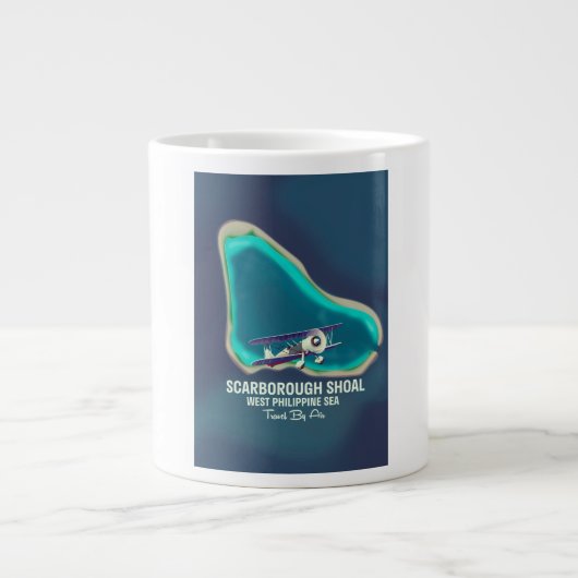 Scarborough Shoal West Philippinen Sea Map Jumbo-Tasse (Vorderseite)