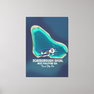 Scarborough Shoal West Philippinen Sea Map Leinwanddruck