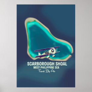 Scarborough Shoal West Philippinen Sea Map Poster