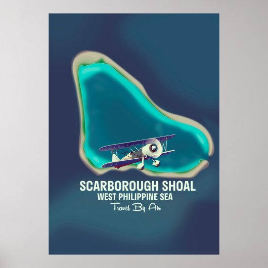 Scarborough Shoal West Philippinen Sea Map Poster (Vorne)