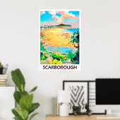 Scarborough-Strand, Landschaft, Vintage Poster (Heimbüro)