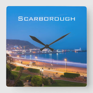 Scarborough-Südsand Quadratische Wanduhr