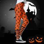 Scardy Cat Black Orange Halloween Beste Qualität Leggings<br><div class="desc">Scardy Cat Black Orange Halloween Leggings bester Qualität</div>