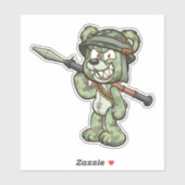 Scare Bear - Bazooka Aufkleber (Blatt)
