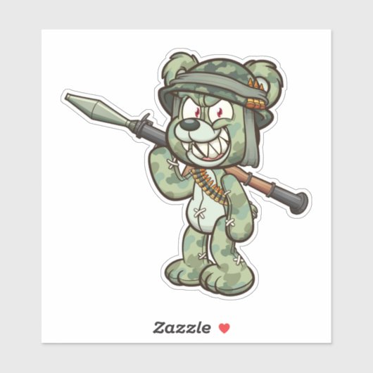 Scare Bear - Bazooka Aufkleber (Blatt)