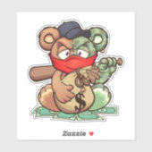 Scare Bear - Dieb Aufkleber (Blatt)