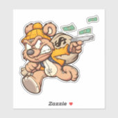 Scare Bear - Dieb-Sticker Aufkleber (Blatt)