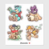 Scare Bear - Diebe Aufkleber (Blatt)