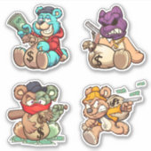 Scare Bear - Diebe Aufkleber (Vorderseite)