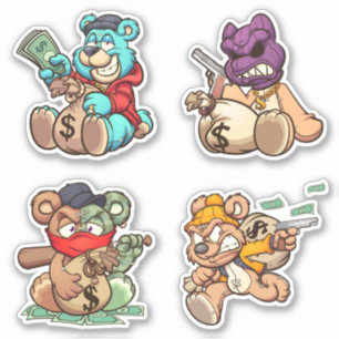 Scare Bear - Diebe Aufkleber