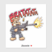 Scare Bear - Gangster Aufkleber (Blatt)