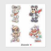 Scare Bear - Horror Aufkleber (Blatt)