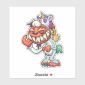 Scare Bear - Rainbow Unicorn Aufkleber (Blatt)