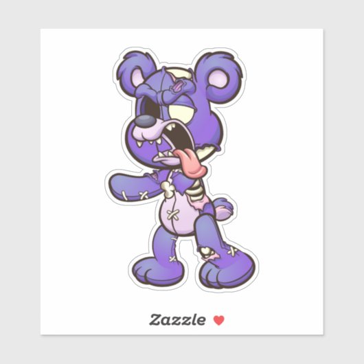Scare Bear - Zombie Aufkleber (Blatt)