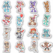 Scare Bears - Zombie-Horror Aufkleber (Vorderseite)