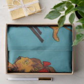 "Scarecrow and Cofeis Lion" von John R Neill Seidenpapier (Geschenk)