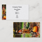 Scarecrow and Pumpkin - Platinum Finish Visitenkarte (Vorne/Hinten)