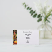 Scarecrow and Pumpkin - Platinum Finish Visitenkarte (Stehend Vorderseite)