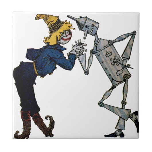 Scarecrow and Tin Man Fliese (Vorderseite)