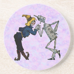 Scarecrow and Tin Man Sandstein Untersetzer