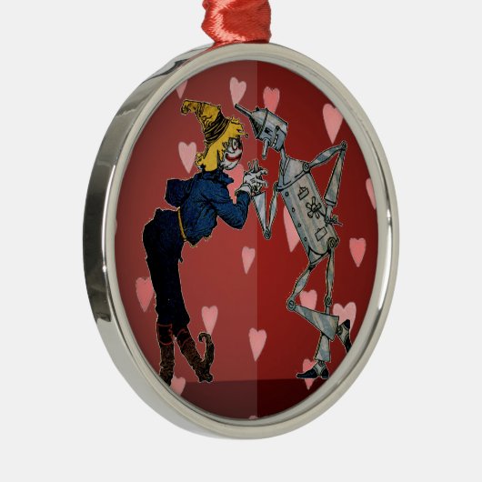 Scarecrow and Tin Man Silbernes Ornament (Rechts)