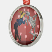 Scarecrow and Tin Man Silbernes Ornament (Links)
