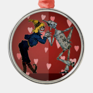 Scarecrow and Tin Man Silbernes Ornament