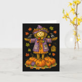 Scarecrow Autumn Harvest Fall Season Pumpkin Viele Karte (Gelbe Blume)