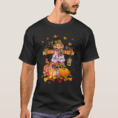 Scarecrow Autumn Hello Fall Pumpkin Erntedank H T-Shirt (Vorderseite)
