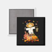 Scarecrow Autumn Hello Fall Pumpkin Thanksgiving H Magnet (Vorderseite/Rückseite)