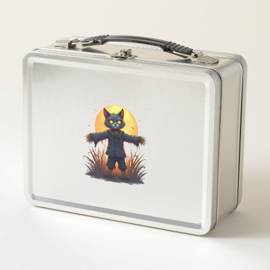 Scarecrow Cat Sentinel Metall Brotdose (Vorderseite)