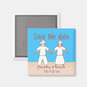 Scarecrow Couple Save the Date Wedding Magnete Magnet (Vorderseite/Rückseite)