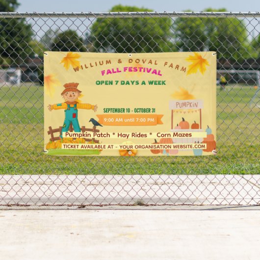 Scarecrow Fall Festival Banner (Insitu)