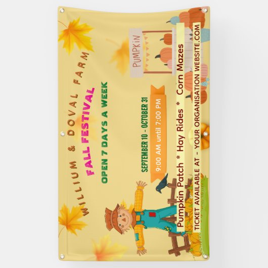 Scarecrow Fall Festival Banner (Vertikal)
