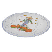 Scarecrow Fall Harvest Pumpkin Patch Farbe Schneidebrett (Ecke)