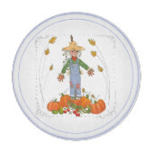 Scarecrow Fall Harvest Pumpkin Patch Farbe Schneidebrett (Vorderseite)