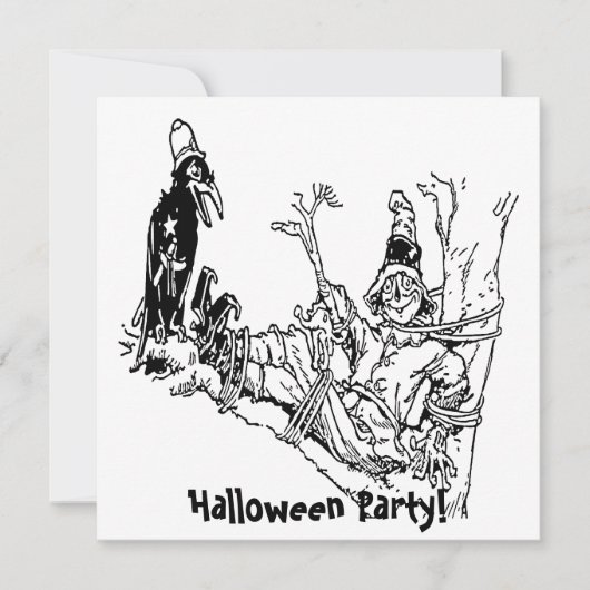 Scarecrow getied in Tree Einladung (Vorderseite)