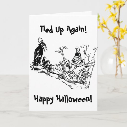 Scarecrow getied in Tree Karte (Gelbe Blume)
