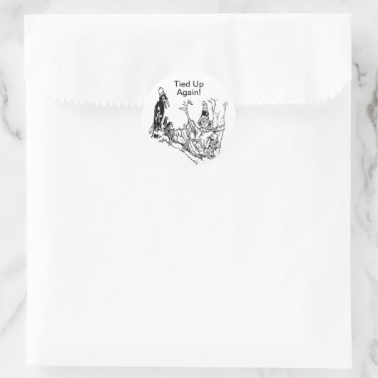 Scarecrow getied in Tree Runder Aufkleber (Tasche)