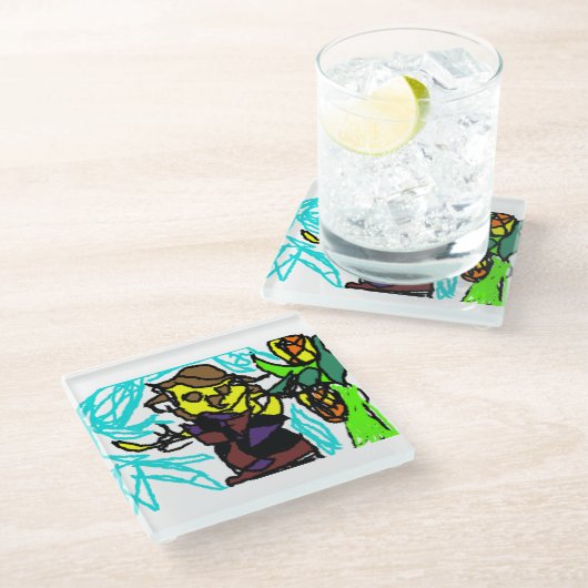 Scarecrow Glasuntersetzer (Schrägansicht)