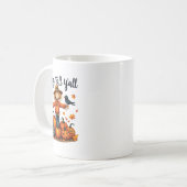 Scarecrow Happy Fall Y'all Erntedank Halloween Kaffeetasse (Vorderseite Links)