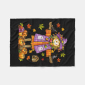Scarecrow Herbst Saison Pumpkin-Erntedank Fleecedecke (Vorderseite (Horizontal))