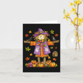 Scarecrow Herbst Saison Pumpkin-Erntedank Karte (Gelbe Blume)