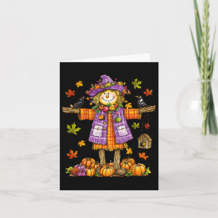 Scarecrow Herbst Saison Pumpkin-Erntedank Karte