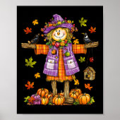 Scarecrow Herbst Saison Pumpkin-Erntedank Poster (Vorne)
