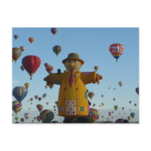 Scarecrow Hot Air Ballon Postkarte