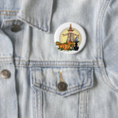 SCARECROW, JACK & CAT by SHARON SHARPE Button (Beispiel)