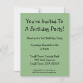 Scarecrow Kind Geburtstagsparty lädt ein Einladung (Rückseite)