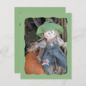 Scarecrow Kind Geburtstagsparty lädt ein Einladung (Vorne/Hinten)